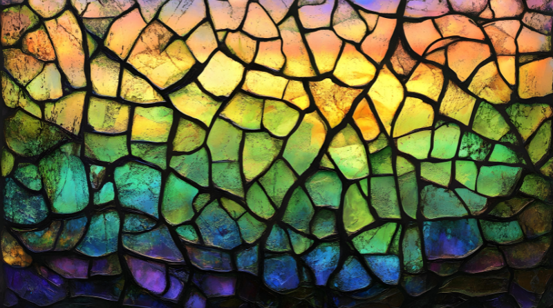 kunstwerk op glas